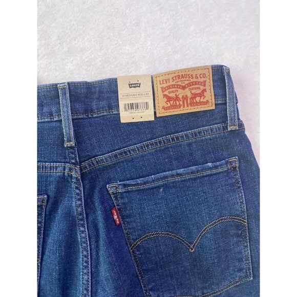 Levis Levi 721 High rise Skinny Jeans Size 30 x 30 Women New Distressed Skinny - Picture 13 of 16